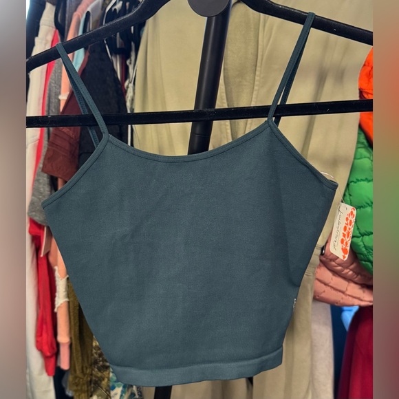 NWT Free People FP Movement Tighten Up Strappy Back Tank - evergreen moss - XS/S - Picture 6 of 9